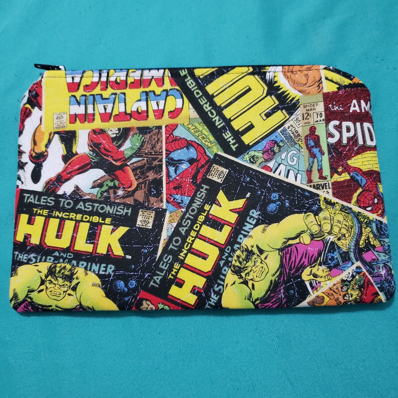 Marvel Comics Cotton Pencil Pouch/pen Pouch/zipper Pouch/small