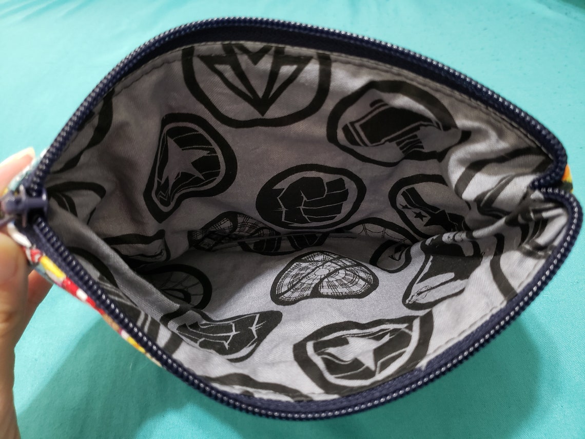 Marvel Comics Cotton Pencil Pouch/pen Pouch/zipper Pouch/small