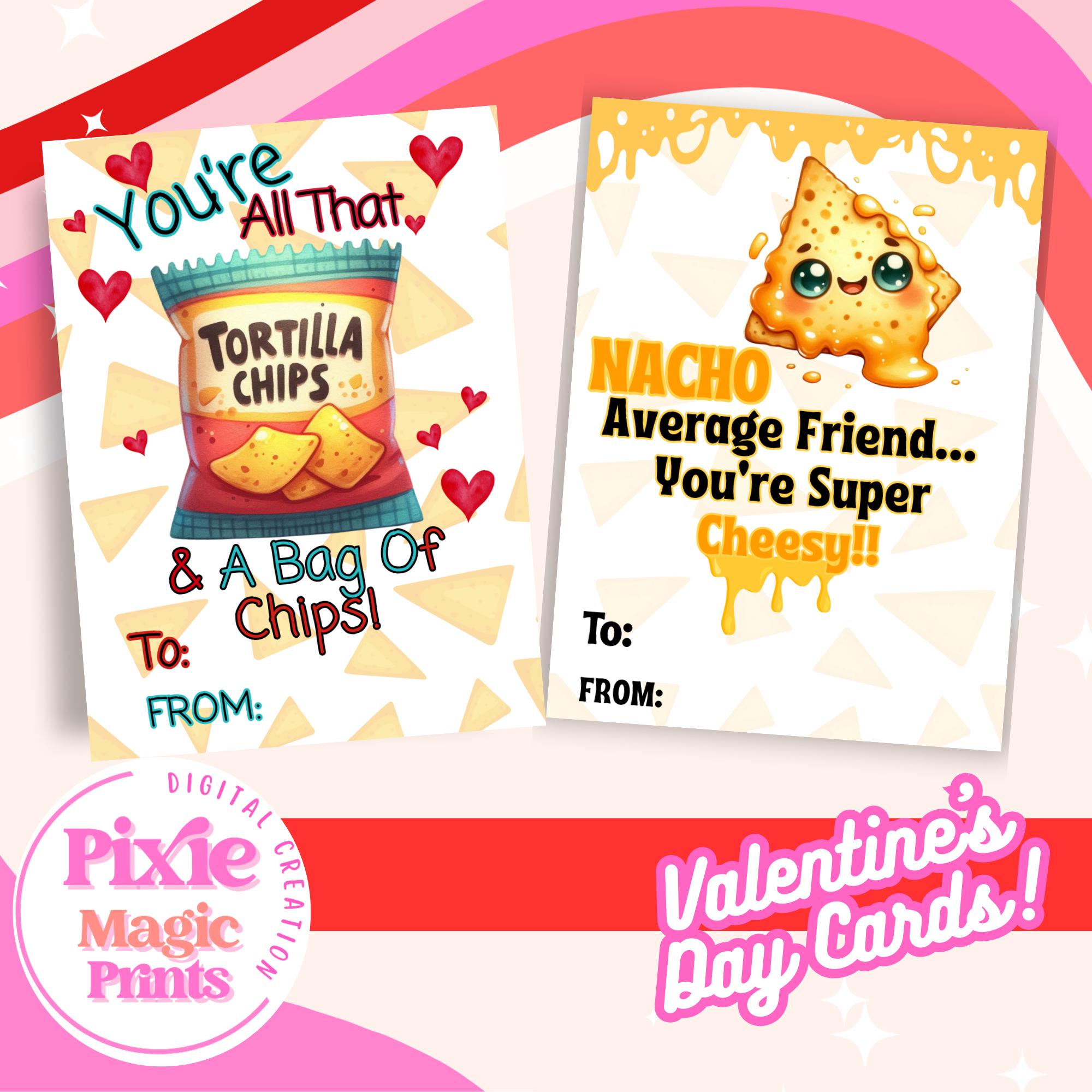 Funny Food Valentine Cards | Printable Kids Classroom Notes (canva ...