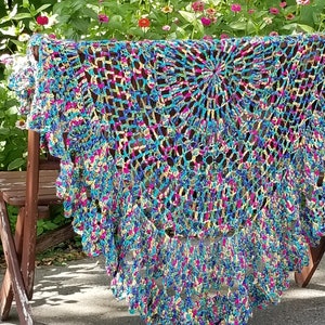 BOHO Circle Poncho Confetti color Large