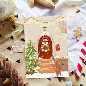 Weihnachtsmaus-Poster im Postkartenformat