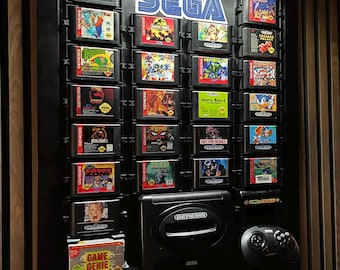 Custom Sega Genesis Display 24 Spiele, Konsole, Wireless Controller, Spiel Genie