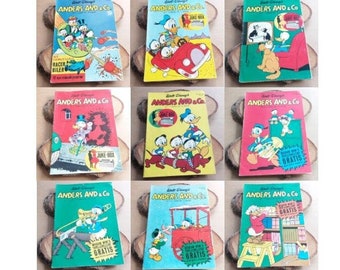 Disney 1966 magazine with Mickey Mouse + Donald Duck in danish language. Vintage cartoon comic issue 1-9. Unique quirky 57th birthday gift.