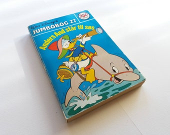 Disney pocket book with Donald Duck + Mickey Mouse in Danish language. Vintage cartoon comic issue 27, 1978. Unique 27th/46th birthday gift.
