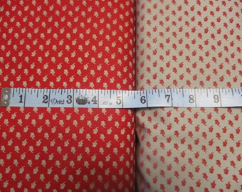 Red and Gray Fabrics by the Yard