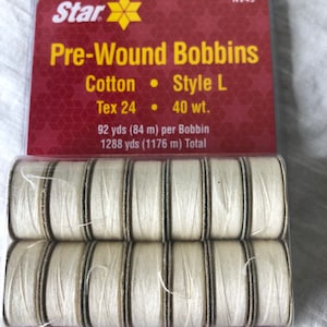 Star Threads Prewound Bobbins, Style L
