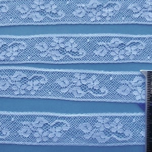 French Val Lace Insertion in White or Ecru by the Yard