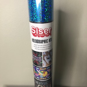 Siser Glitter Holographic Heat Transfer Vinyl in Aqua