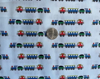 Fabric Finders Train cotton fabric