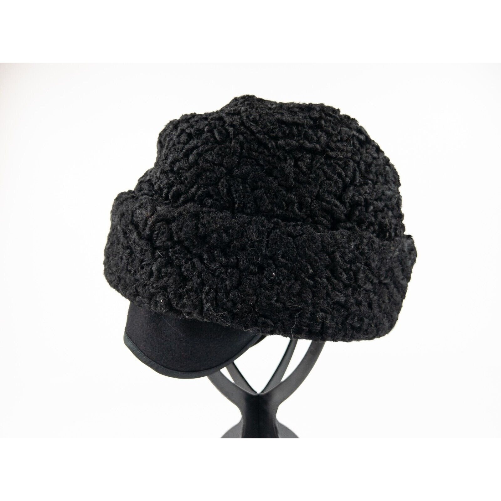 Adam Meldrum & Anderson Black Boiled Wool Hat with Ear Covers Size M Winter Cap Adam Meldrum & Anderson Black Boiled Wool Hat With Ear  main image 2