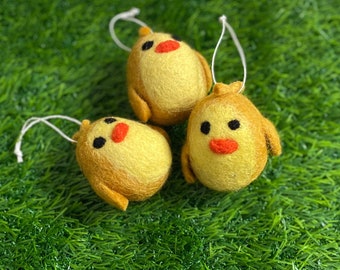 Felt Easter Chick Decorations - Easter Home Decor