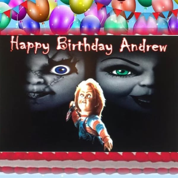 Chucky Birthday Cake Etsy Chucky Birthday Cake Etsy