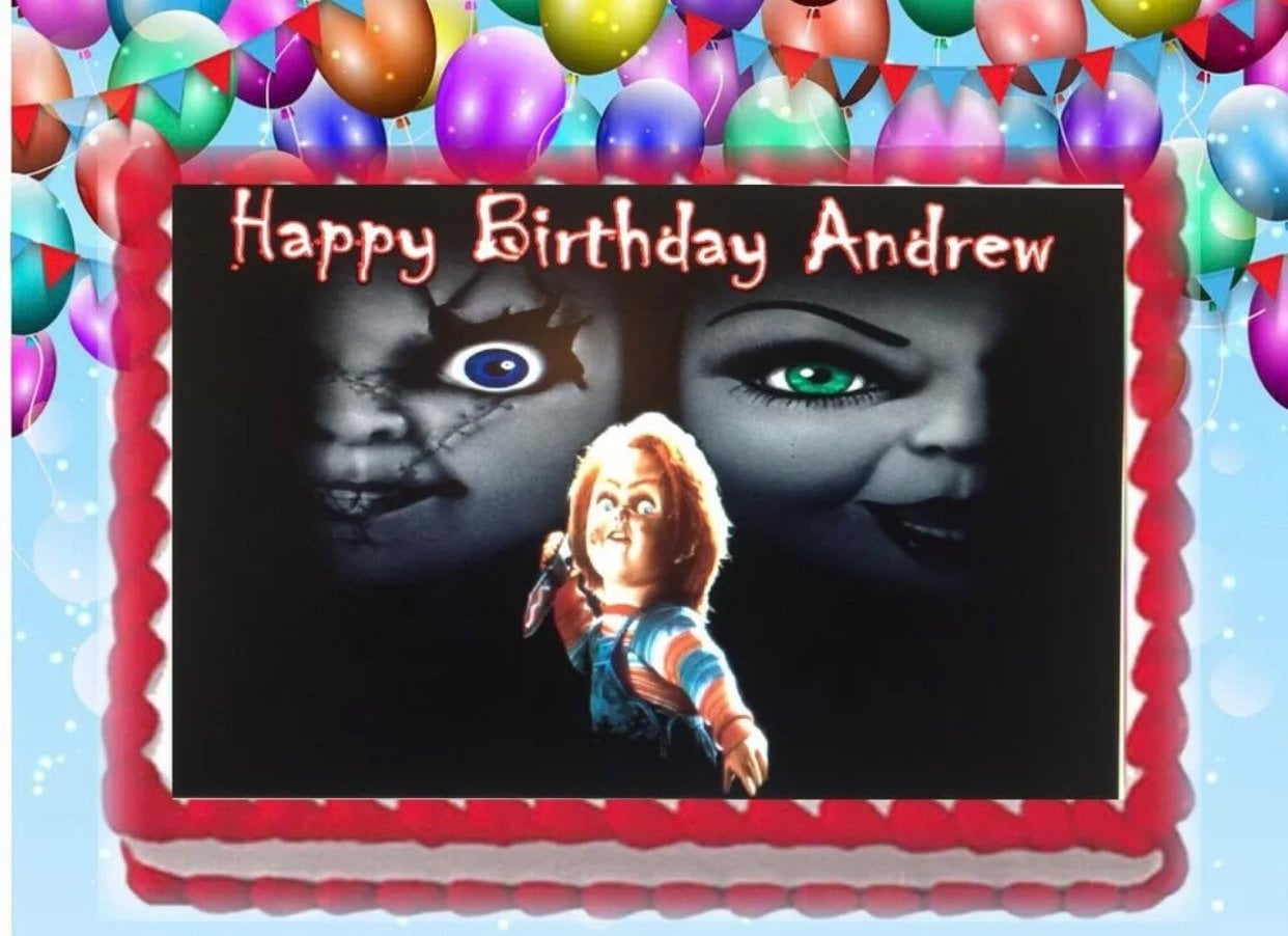 Edible Cake Horror Movie Image Chucky Design 1 4 Sheet Cake Etsy Edible Cake Horror Movie Image Chucky Design 1 4 Sheet Cake Etsy