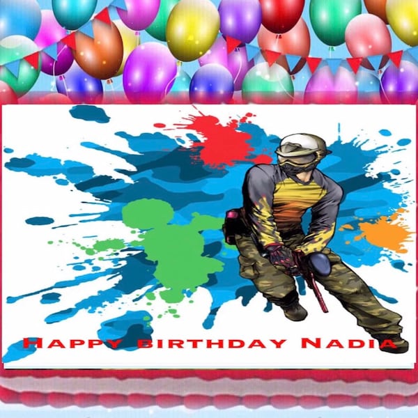 Paintball Cake Etsy