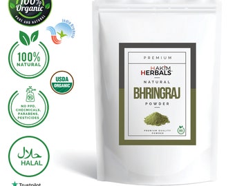 FRESH BATCH Natural Organic Premium BHRINGRAJ Powder By Hakim Herbals ®