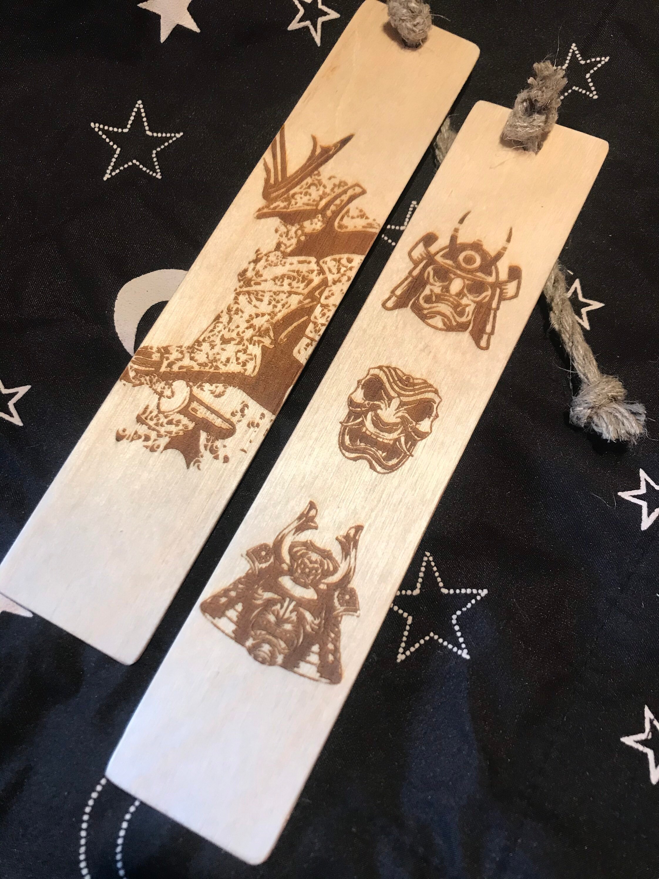 Japanese Samurai Wood Bookmark Wooden Book Mark Birch - Etsy UK