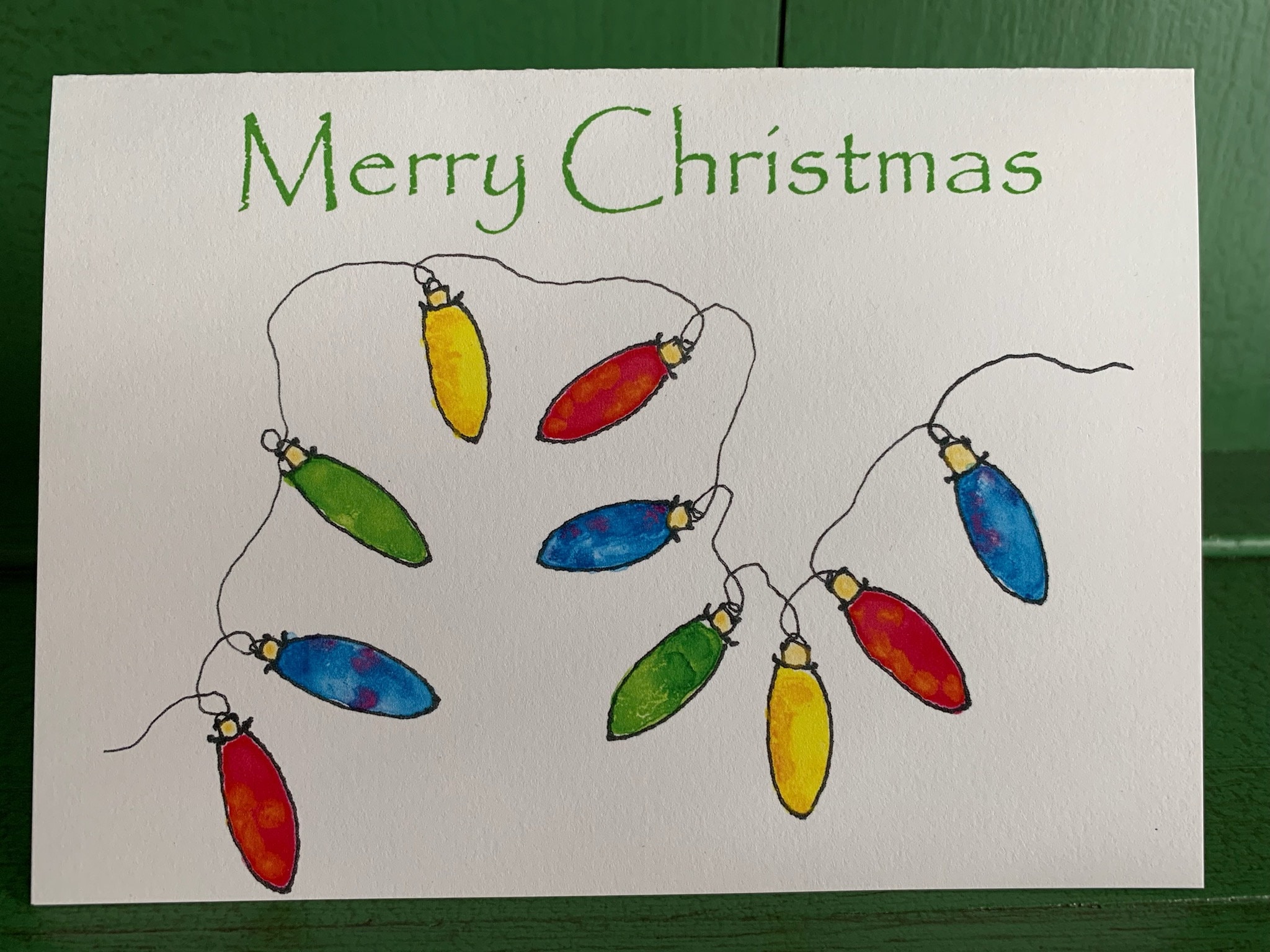 Christmas Lights Christmas Card 