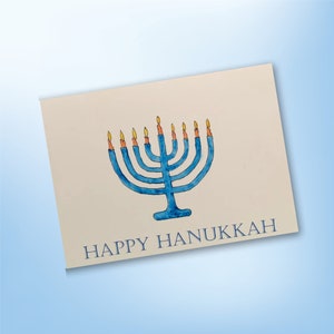 Kenzie et Craig : carte Happy Hanoukka faite main ---- HAN1