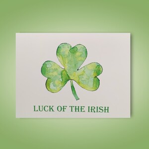 Kenzie et Craig : carte de la chance de l'Irlande faite main avec trèfle à 3 feuilles ---- S5