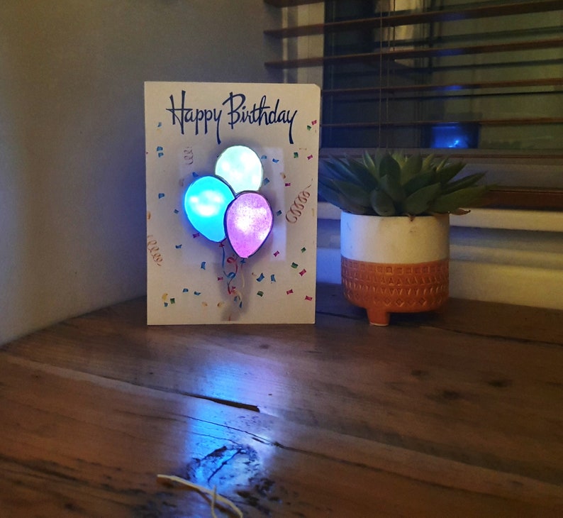 Bespoke Light up Birthday Cards Etsy