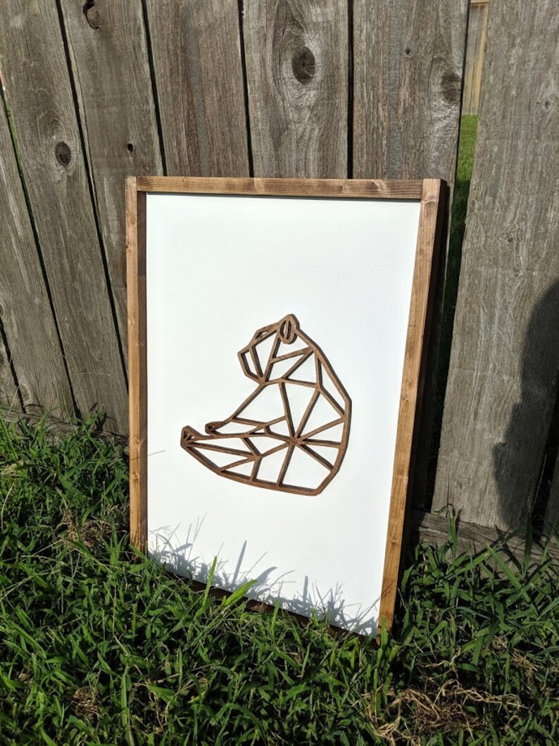 Geometric Bear Scroll Saw Pattern PDF PNG Etsy