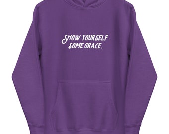 Show Grace Cotton Blend Hoodie, Front Pouch Pocket