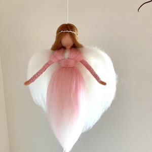 felted soft pink angel