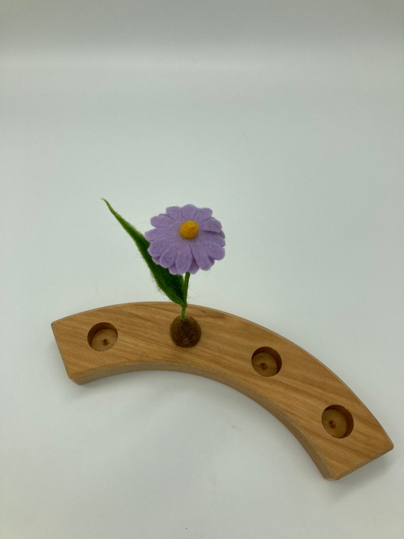 Felt flower for the annual ring, aster, felted flower, autumn image 2