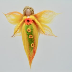 Marigold fairy, Waldorf inspired, flower fairy