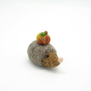 little felted hedgehog