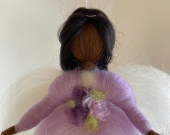 small felted angel, guardian angel, felt angel