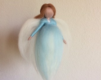 Small felted angel made from fairytale wool