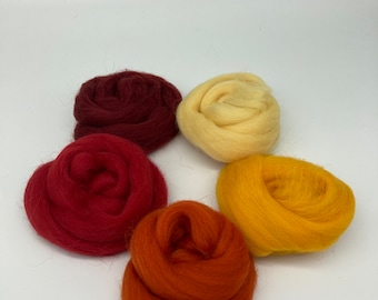 Wool mix bag from mountain sheep red/orange/yellow,