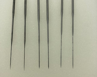 6 felting needles in different sizes, fine, coarse and cross-shaped