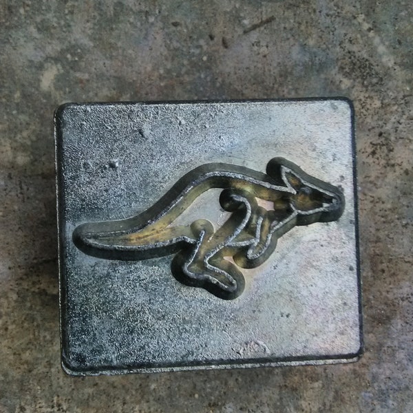 Leather Stamp with Kangaroo Design