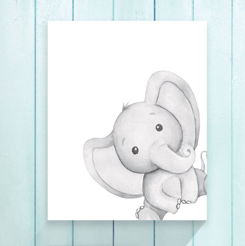 Personalised elephant nursery prints image 8