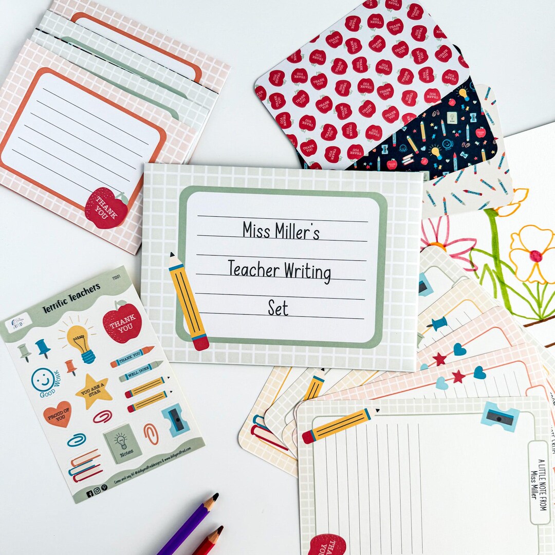 Personalised Teacher Stationery Set - End of Term Thank You Gift - Etsy