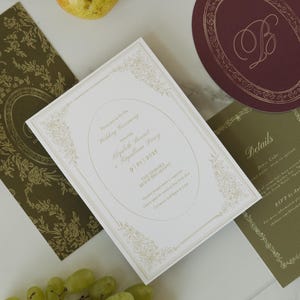 Regency Era Pride and Prejudice inspired Wedding Invitation Suite | Hand-Illustrated Jane Austen Inspired Garden Party Invite BUNDLE