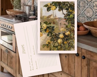 Quince Orchard Recipe Card | Printable Recipe Card | Vintage Fruit Recipe Card | Bridal Shower Recipe Card | Whimsical Kitchen Collection
