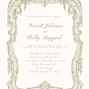 Bridgerton Wedding Invitation Suite: European Castle Design (Digital Download) image 3