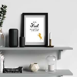 Tarot Digital Print Wall Art - Be the Fool You Want to See in the World