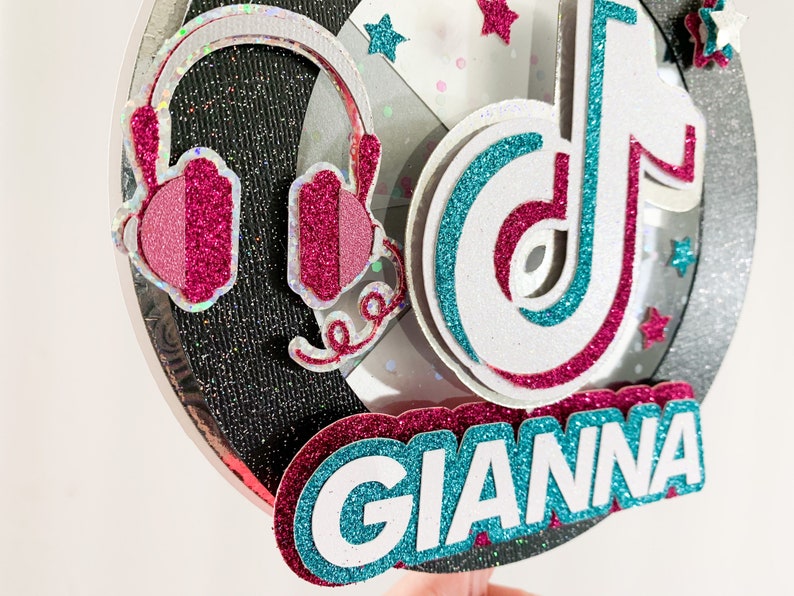Tik Tok Cake topper Party Supplies Birthday Girl