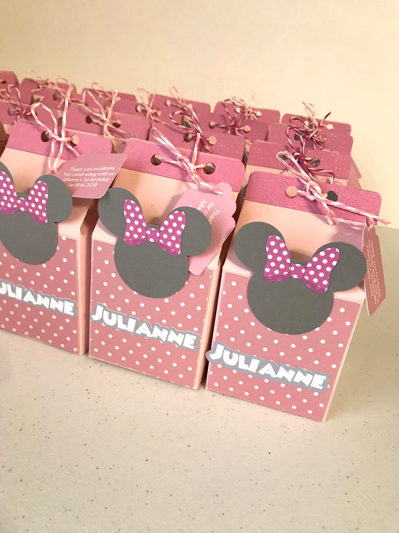 Minnie Mouse Favor boxes Treat Box Dozen of Candy Box | Etsy