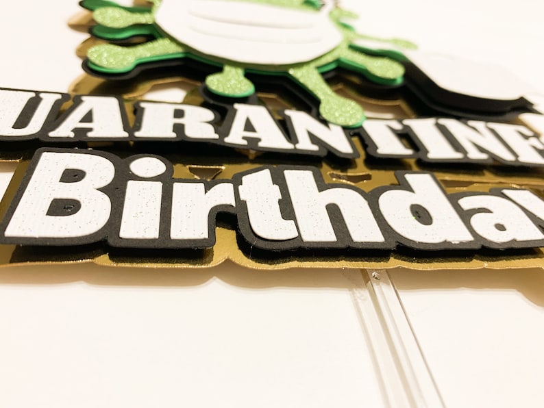 Download Quarantine birthday cake topper Virus birthday Party | Etsy
