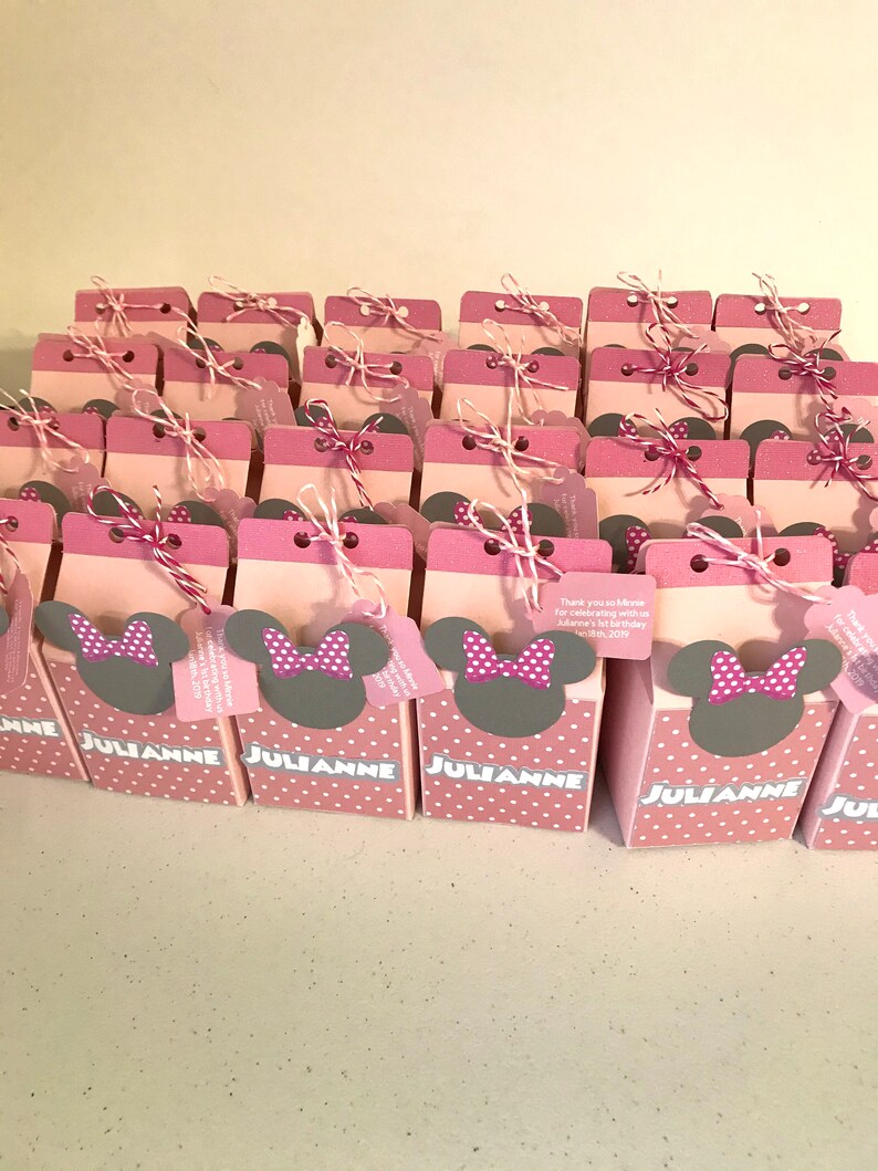Minnie Mouse Favor boxes Treat Box Dozen of Candy Box | Etsy