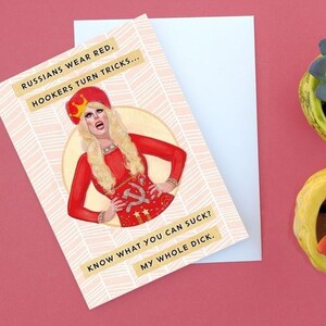 Katya Zamolodchikova | Valentine&#39;s Day Card | Funny Card | Queer Card | Rupaul&#39;S Drag Race | Drag queen