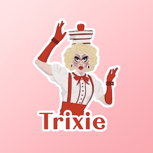 Trixie Mattel Sticker- Large Vinyl Sticker- Rupaul&#39;S Drag Race, Pop Art, Drag Queen, Lgbtq Pride