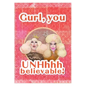 Trixie And Katya Valentine&#39;s Day Card | Love Card | Funny Card | Queer Card | Valentine&#39;S | Rupaul&#39;S Drag Race