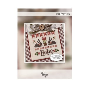 Hope .PDF Cross Stitch Pattern by Cherry Hill Stitchery image 1