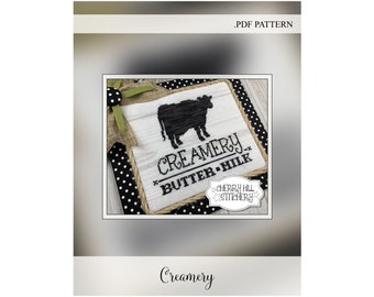 Creamery -- .PDF Cross Stitch Pattern by Cherry Hill Stitchery